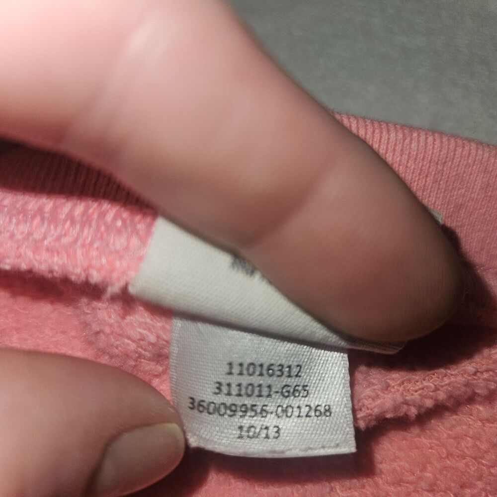 Victorias Secret PINK XS Sweater Crew Neck Logo Coral Pink Oversized Preppy Soft - Picture 7 of 7